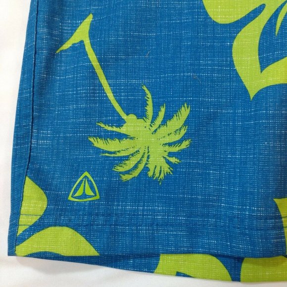 FireFly Size XL Extra Large Blue Green Floral Board Shorts - Picture 4 of 11